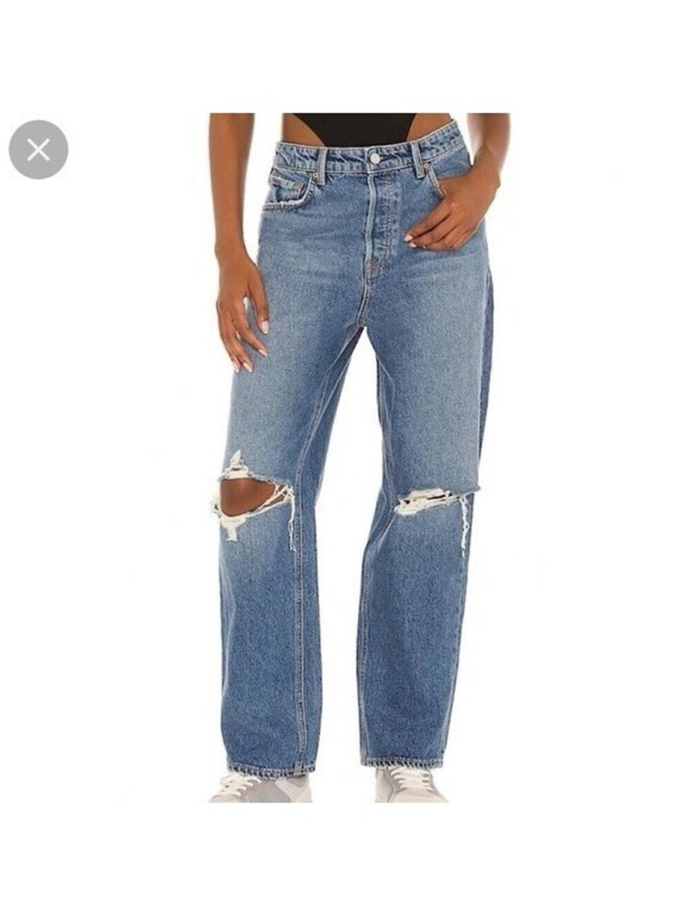 GRLFRND Denim The Amanda Mid Rise Loose Boyfriend Jean Womens Size 24 Blue EUC
